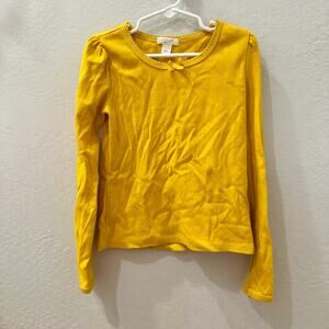 Crewcuts Mustard Yellow Pointelle Long Sleeve Shirt